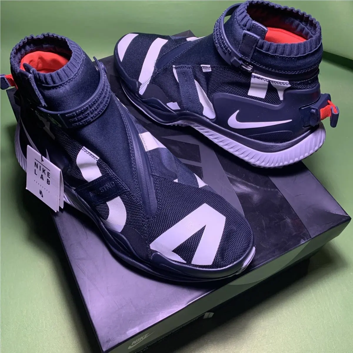 Nike Mens Gaiter Boot Medal Stand Usa Obsidian White Pure Platinum Size 10 W