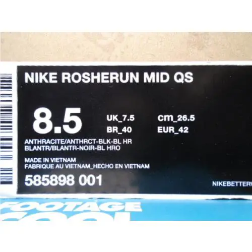 Nike shoes - Nike Rosherun Mid QS - Rosherun Mid - 585898-001 - Gray 6