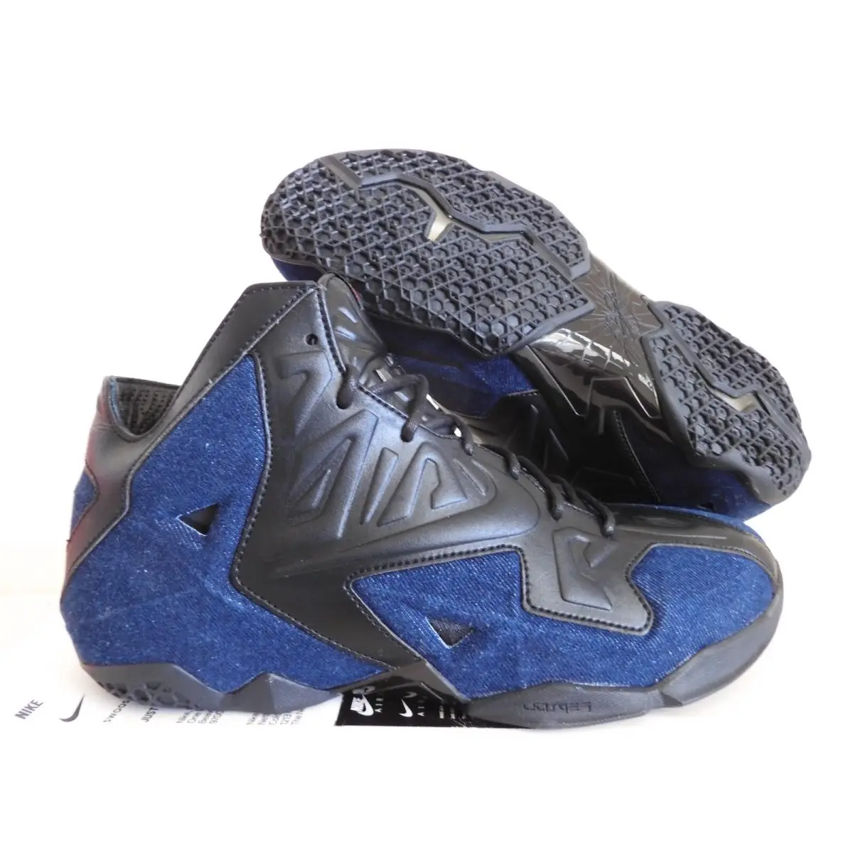 Nike Lebron XI 11 Ext Denim QS Black-black-denim SZ 9.5 659509-004