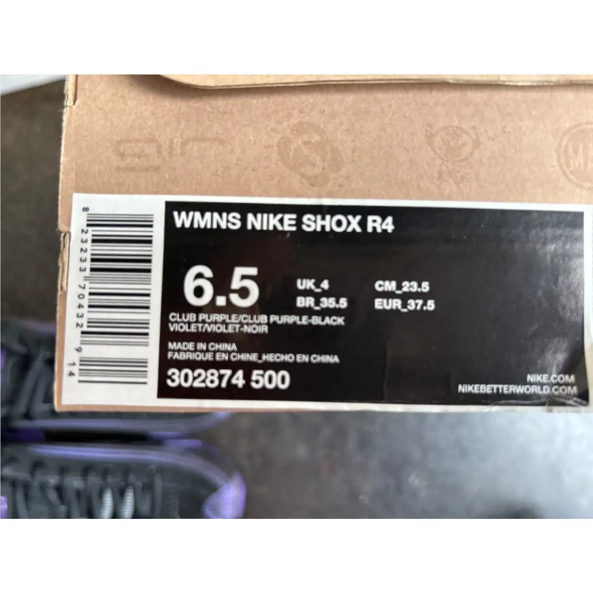 Nike shoes - Nike Shox - Shox - 302874 500 - Purple, Manufacturer: Black / Club Purple (UPC: 823233704329) 9
