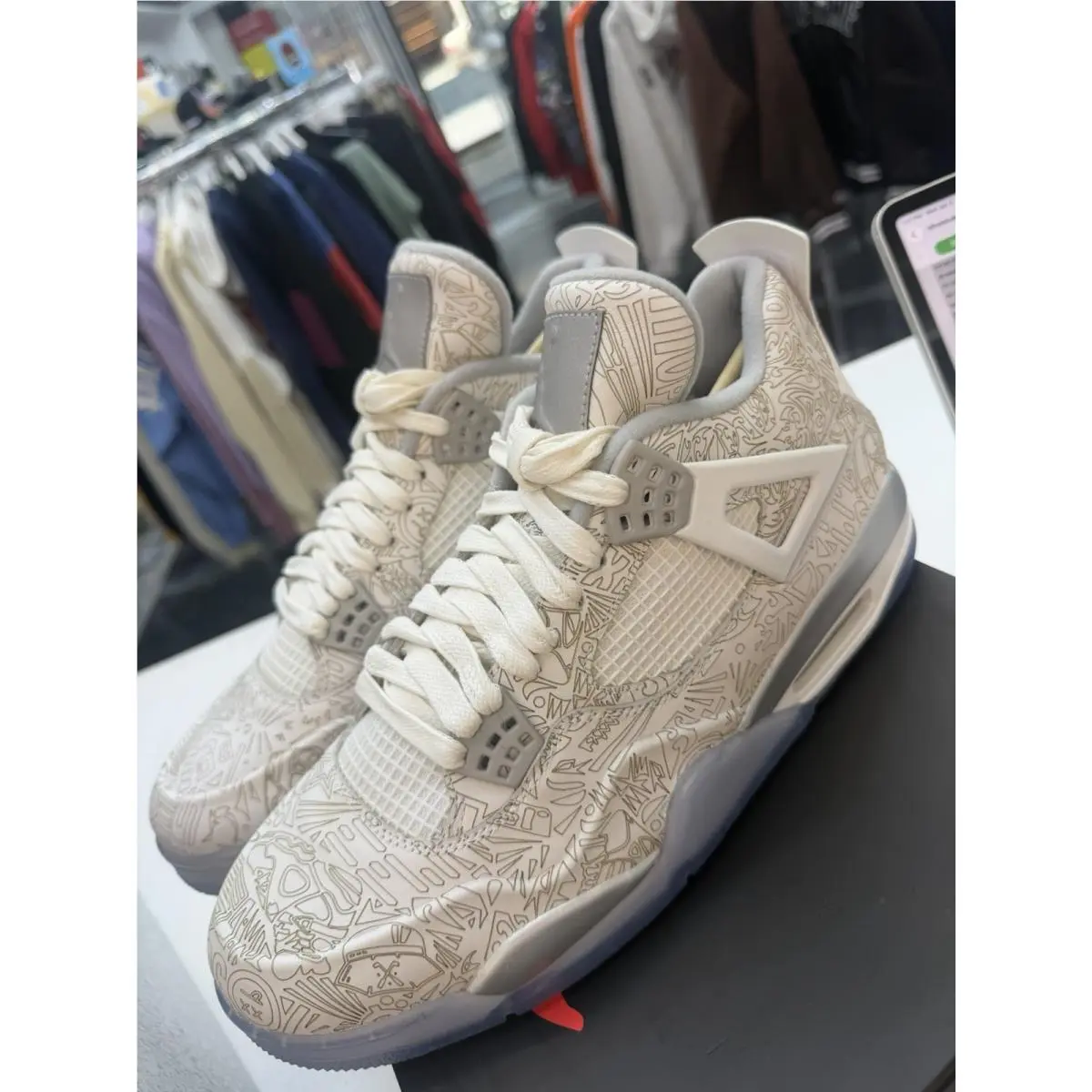 Nike shoes - Air Jordan 4 - Air - 705333-105 - White (UPC: 0888408148179) 0