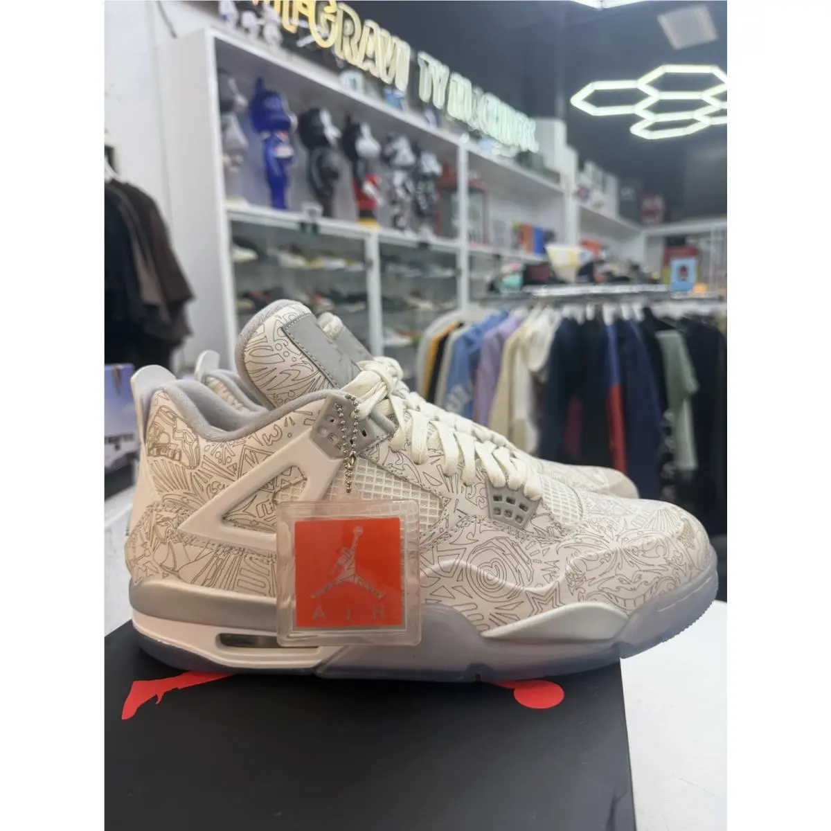 Nike shoes - Air Jordan 4 - Air - 705333-105 - White (UPC: 0888408148179) 4