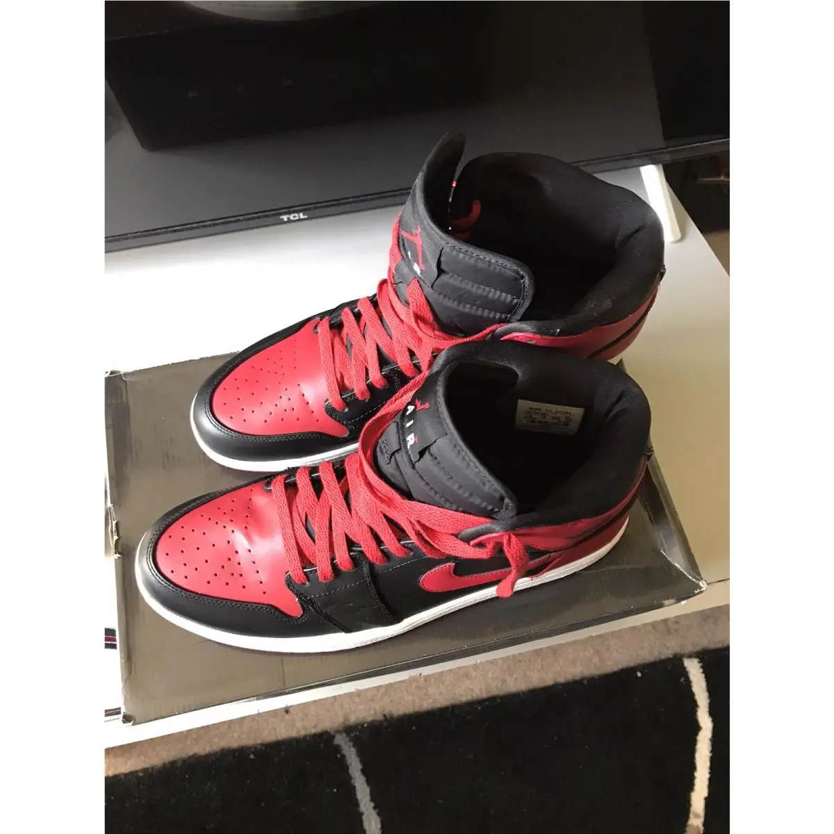 Nike shoes - Jordan 1 - 342132061 - Black, Manufacturer: BLACK-RED (UPC: 886737741856) 10