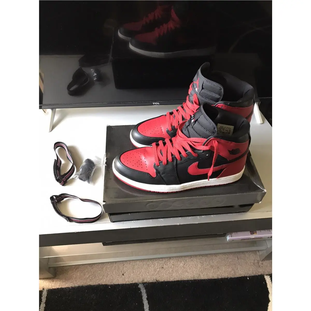 Nike shoes - Jordan 1 - 342132061 - Black, Manufacturer: BLACK-RED (UPC: 886737741856) 0
