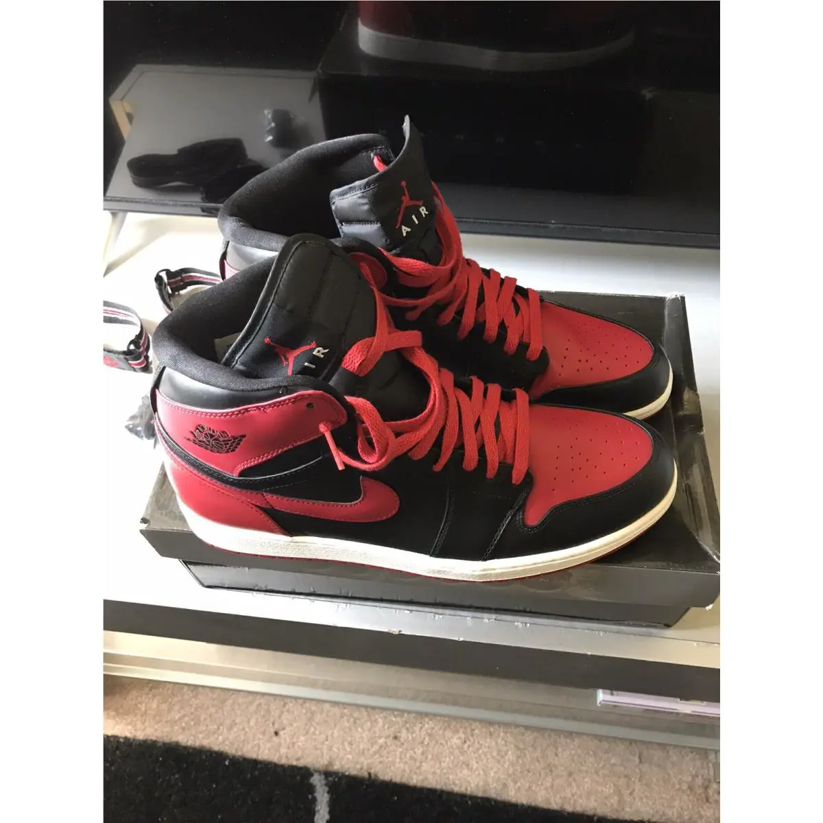 Nike shoes - Jordan 1 - 342132061 - Black, Manufacturer: BLACK-RED (UPC: 886737741856) 2