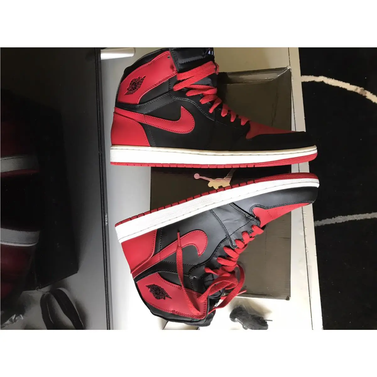 Nike shoes - Jordan 1 - 342132061 - Black, Manufacturer: BLACK-RED (UPC: 886737741856) 4