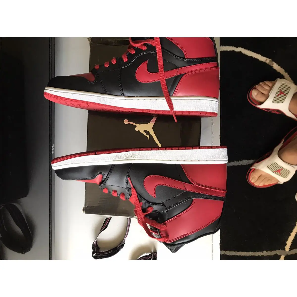 Nike shoes - Jordan 1 - 342132061 - Black, Manufacturer: BLACK-RED (UPC: 886737741856) 5