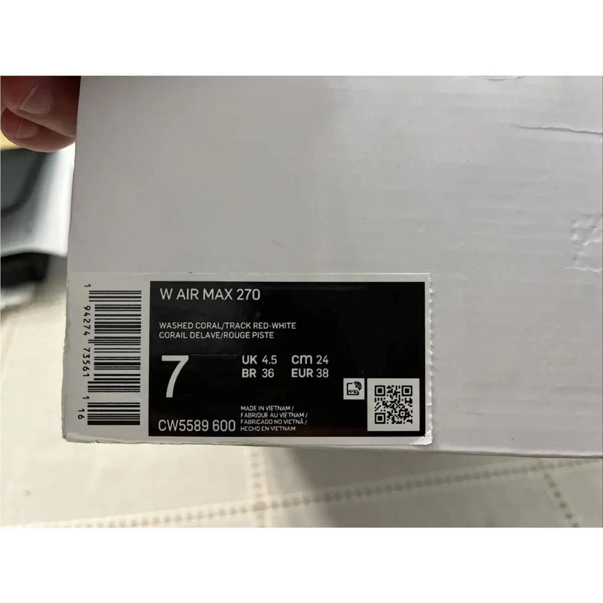 Nike shoes - Nike Air Max 270 - Air Max - CW5589-600 - Washed Coral Track Red White 12