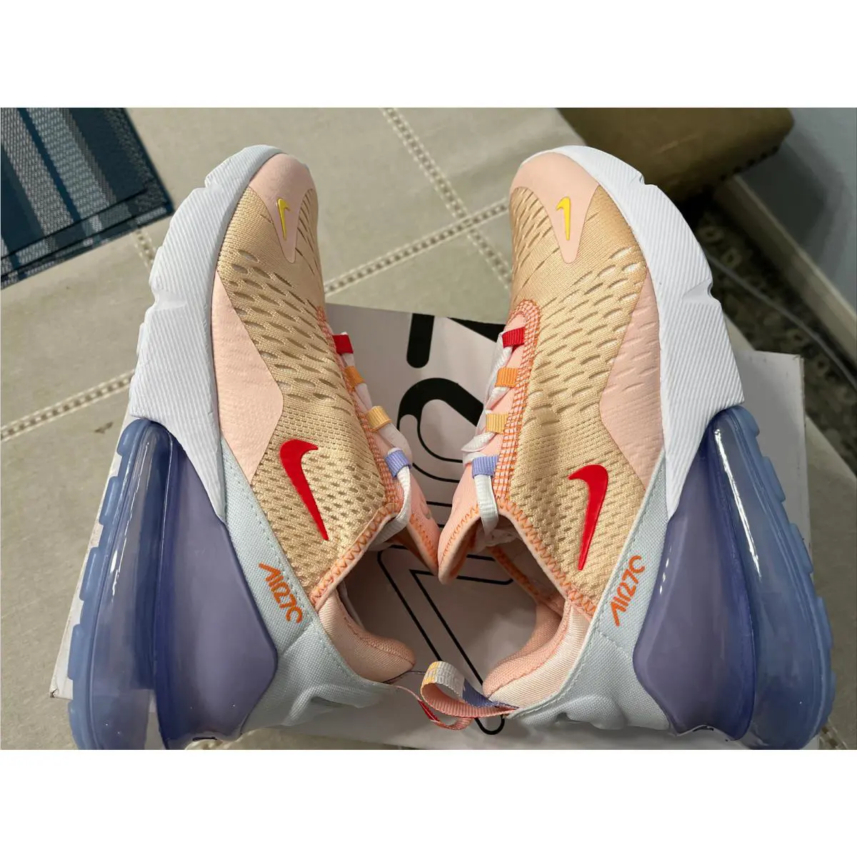 Nike shoes - Nike Air Max 270 - Air Max - CW5589-600 - Washed Coral Track Red White 8