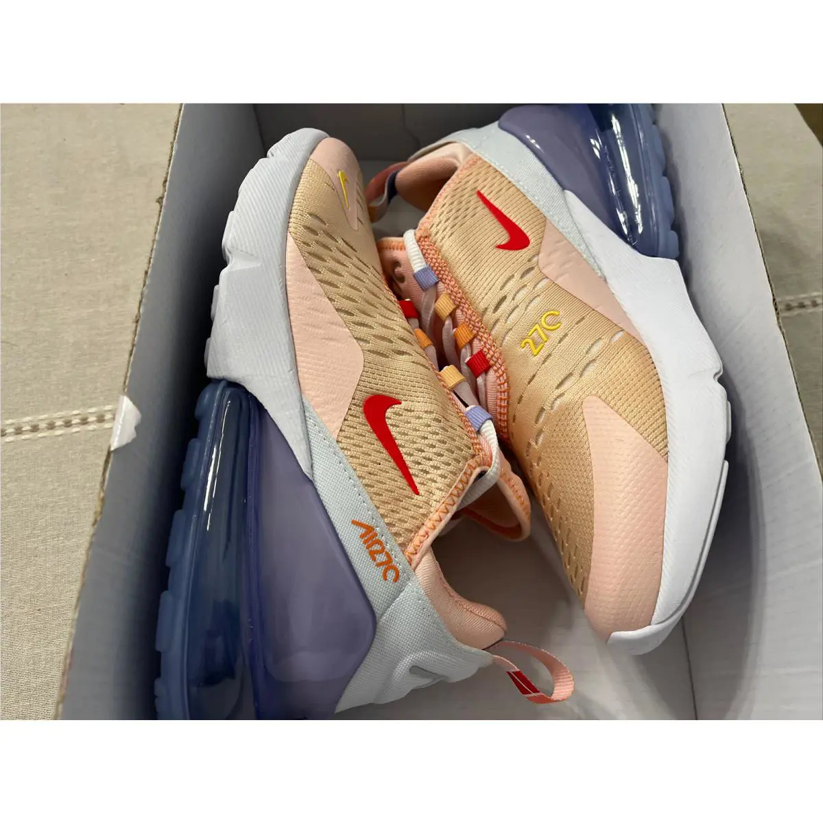 Nike shoes - Nike Air Max 270 - Air Max - CW5589-600 - Washed Coral Track Red White 11