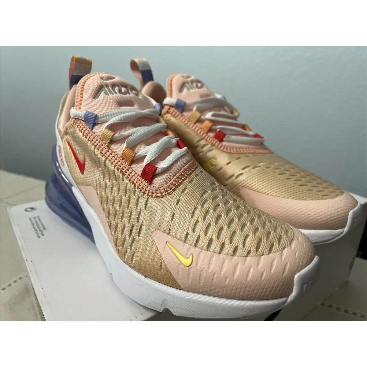Nike shoes - Nike Air Max 270 - Air Max - CW5589-600 - Washed Coral Track Red White 4