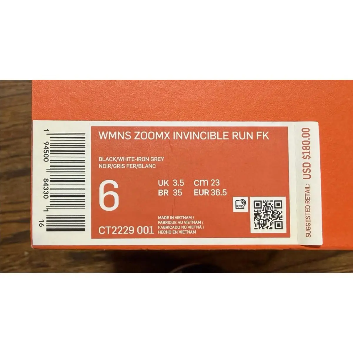 Nike shoes - Nike ZoomX Invincible - ZoomX Invincible - CT2229-001 - Black, Manufacturer: Black/Iron Grey/Volt/White 4