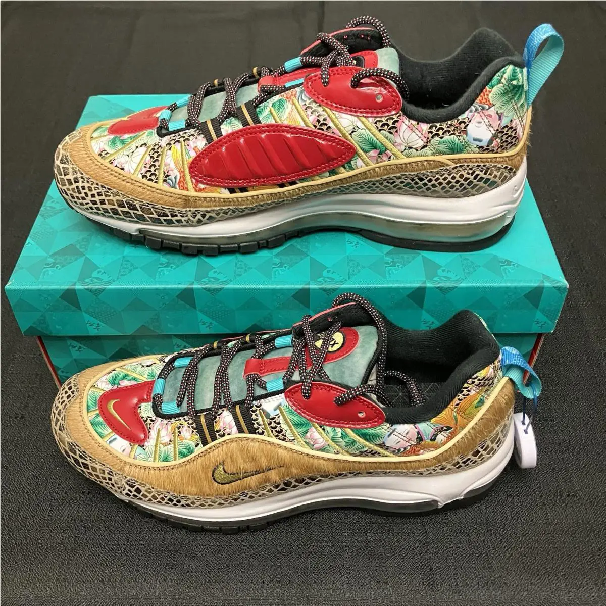 Nike shoes - Air Max 98 “What The” Chinese New Year - BV6649 708 - Multi Color Metallic Gold University Red 0