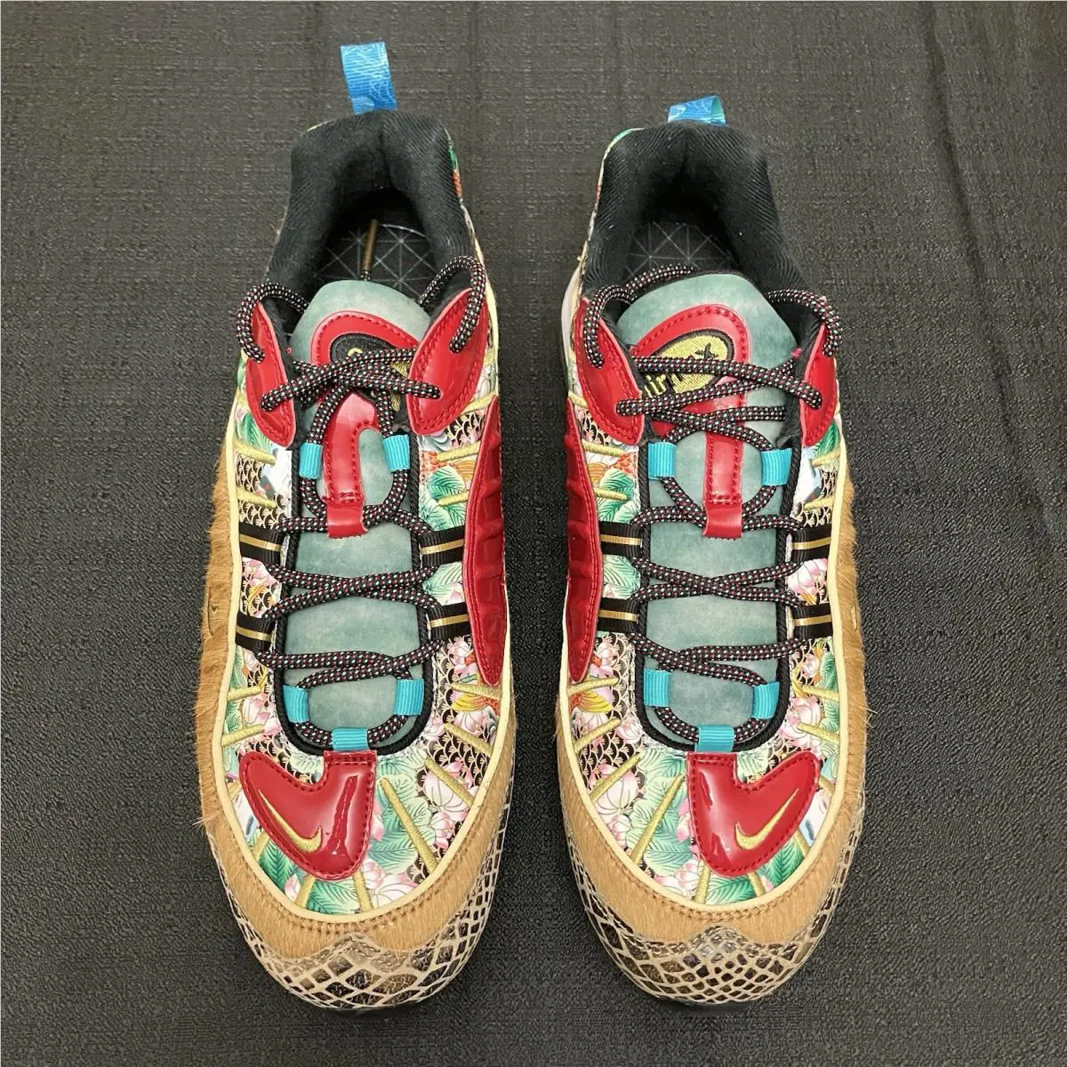 Nike shoes - Air Max 98 “What The” Chinese New Year - BV6649 708 - Multi Color Metallic Gold University Red 3
