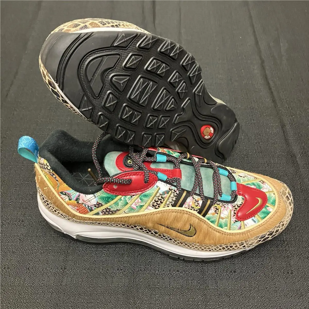 Nike shoes - Air Max 98 “What The” Chinese New Year - BV6649 708 - Multi Color Metallic Gold University Red 6