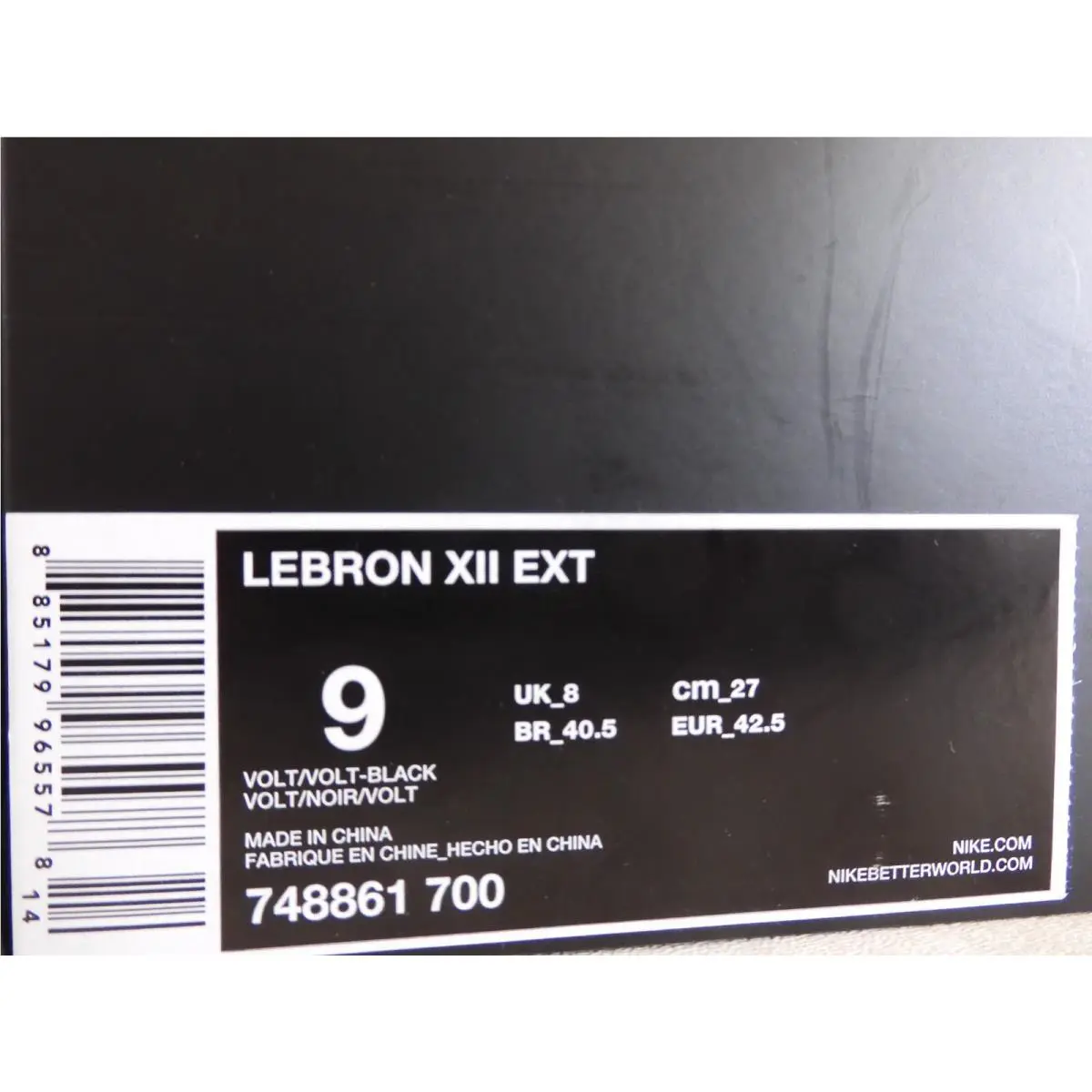 Nike shoes - Nike LeBron 12 - LeBron - 748861-700 - Black (UPC: 886061365650) 5