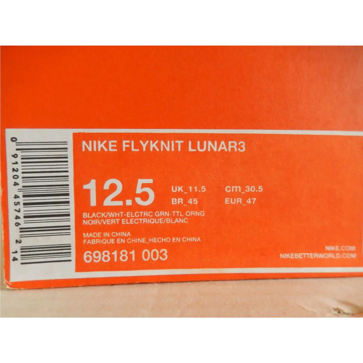 Nike shoes - Nike Flyknit Lunar - Flyknit Lunar - 698181-003 - Multicolor (UPC: 091204457462) 3