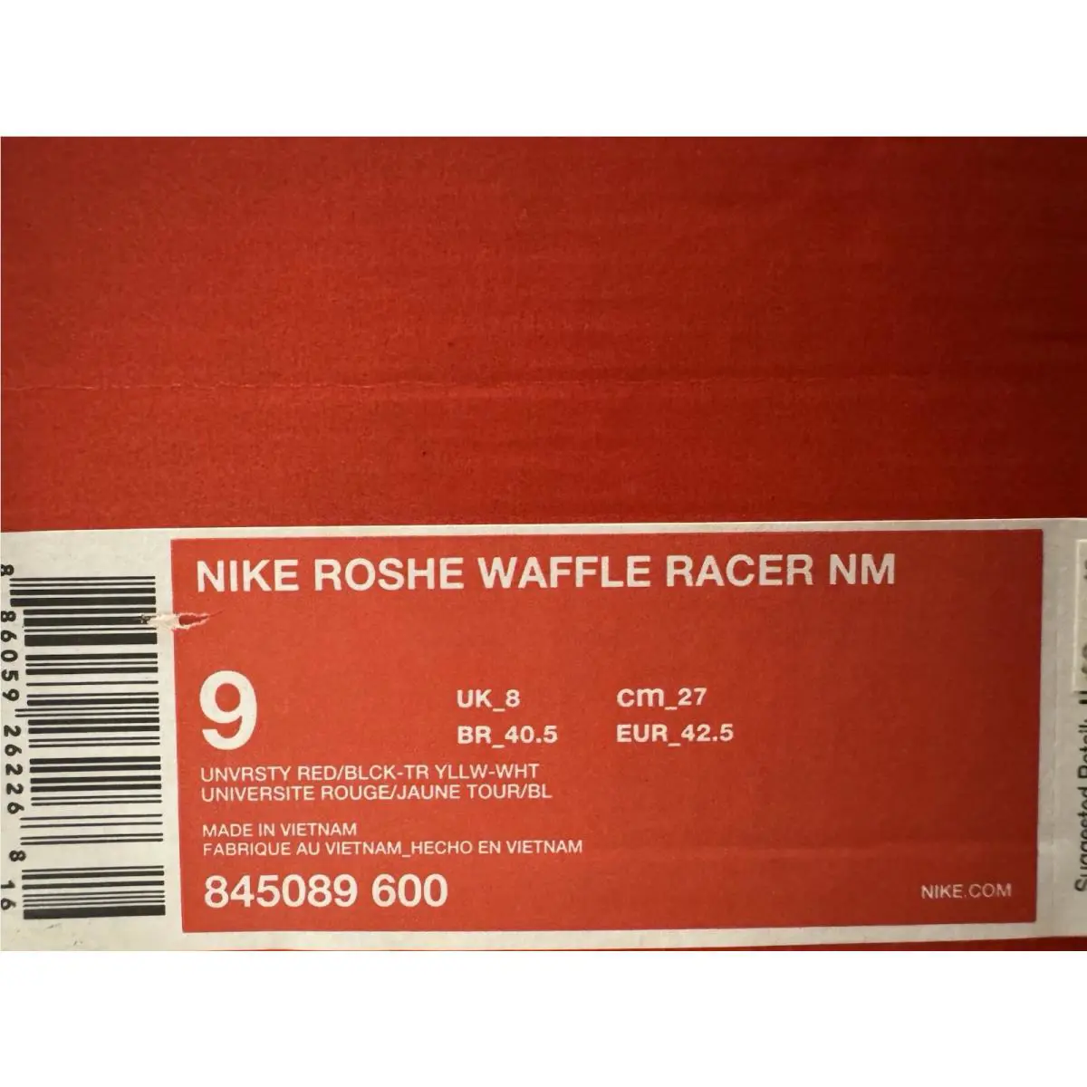 Nike shoes - Nike Roshe Waffle Racer - Roshe Waffle Racer - 845089-600 - Red 8