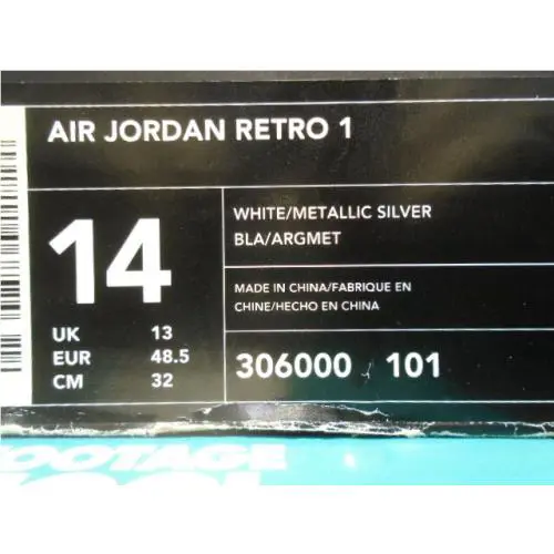 Nike shoes - Nike Air Jordan 1 Retro - 306000-101 - White 8