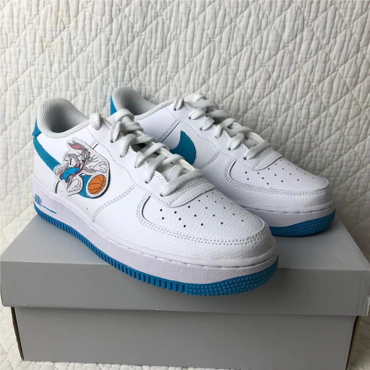 Nike shoes - Nike Air Force 1 GS - White/Blue 8
