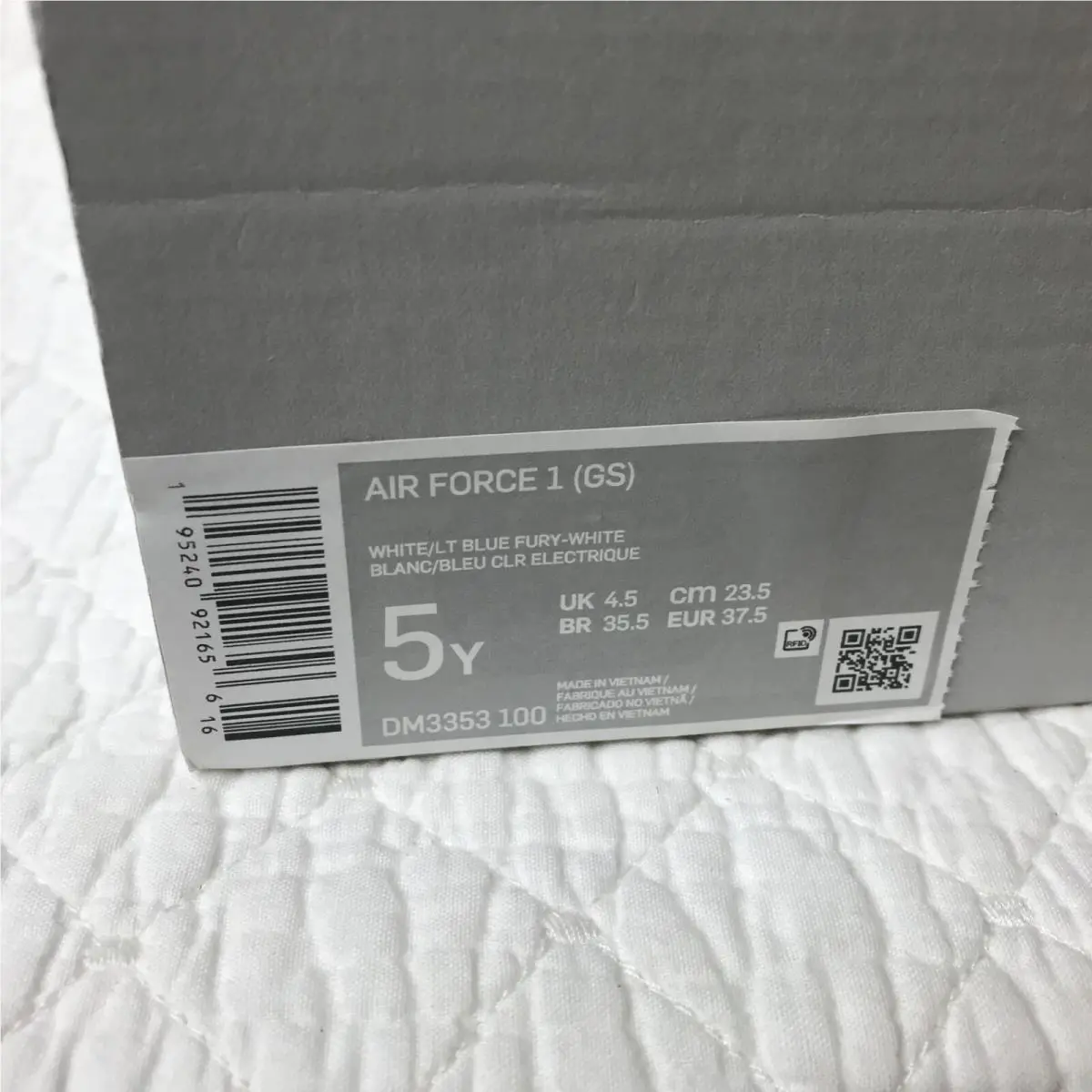 Nike shoes - Nike Air Force 1 GS - White/Blue 11
