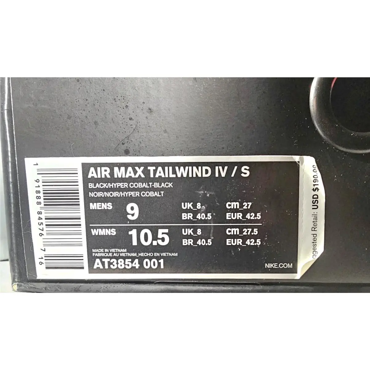 Nike shoes - Nike Air Max Tailwind 4 - AT3854-001 - Black 2