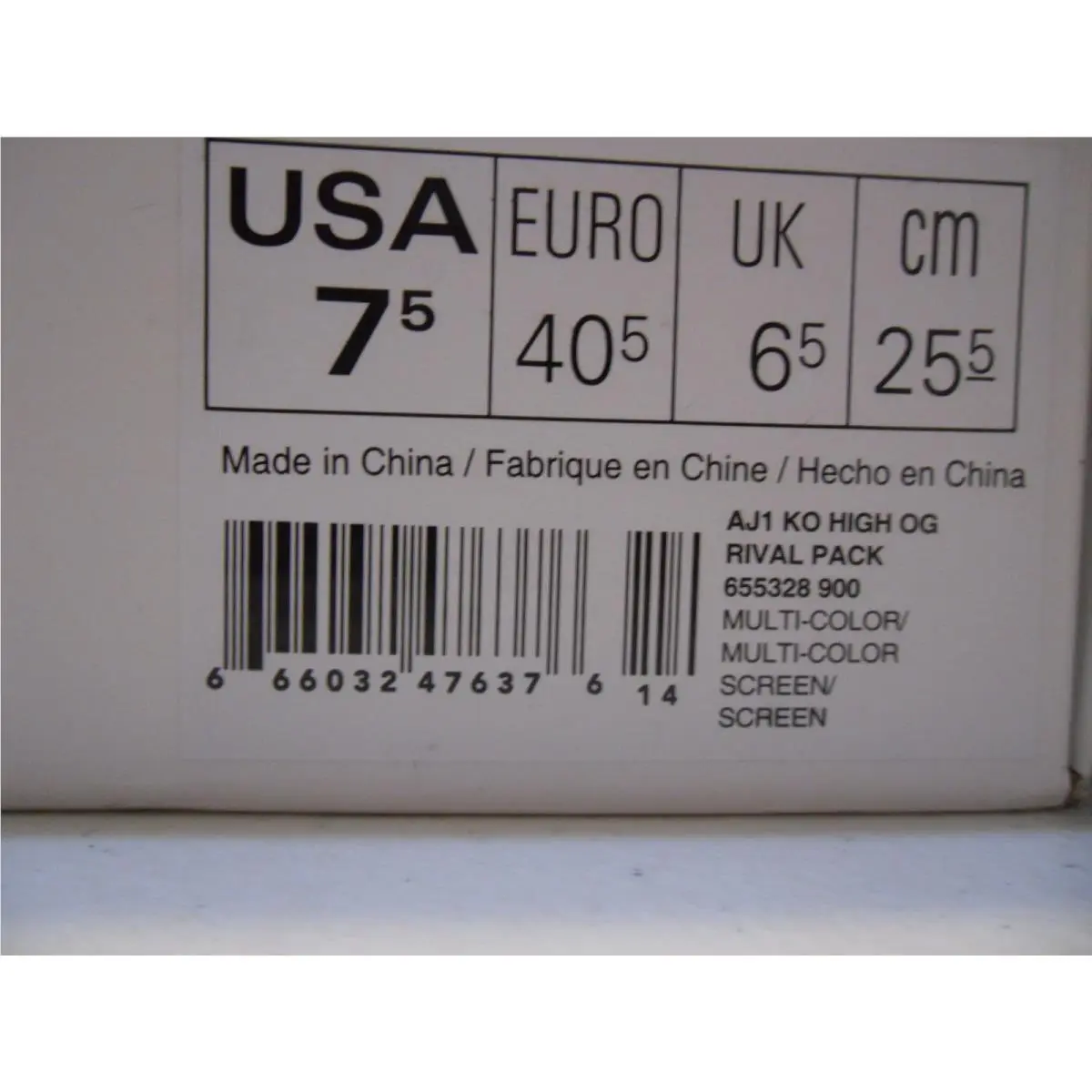 Nike shoes - Air Jordan 1 KO - Air - 655328-900 - Multi-Color (UPC: 666032476376) 7