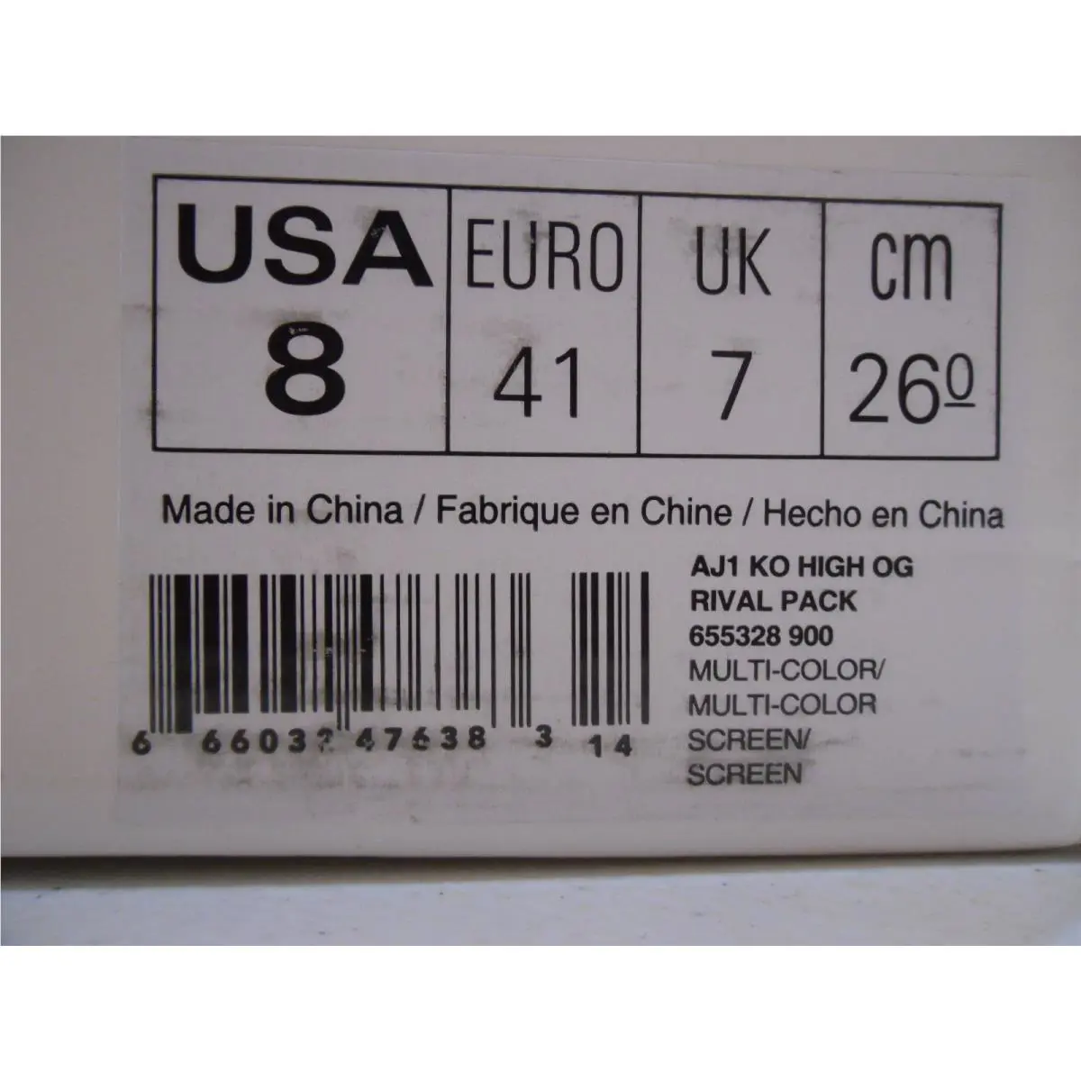 Nike shoes - Air Jordan 1 KO - Air - 655328-900 - Multi-Color (UPC: 666032476376) 8