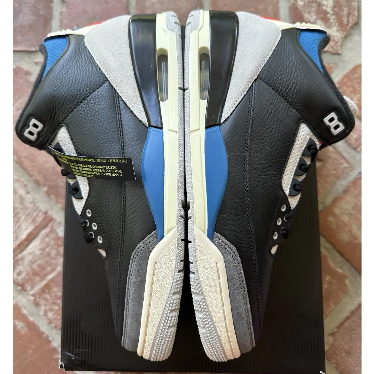 Air Jordan 3 Retro OG Rare Air Sneakers Size 10.5 IB8967 004 Black Chile by Nike