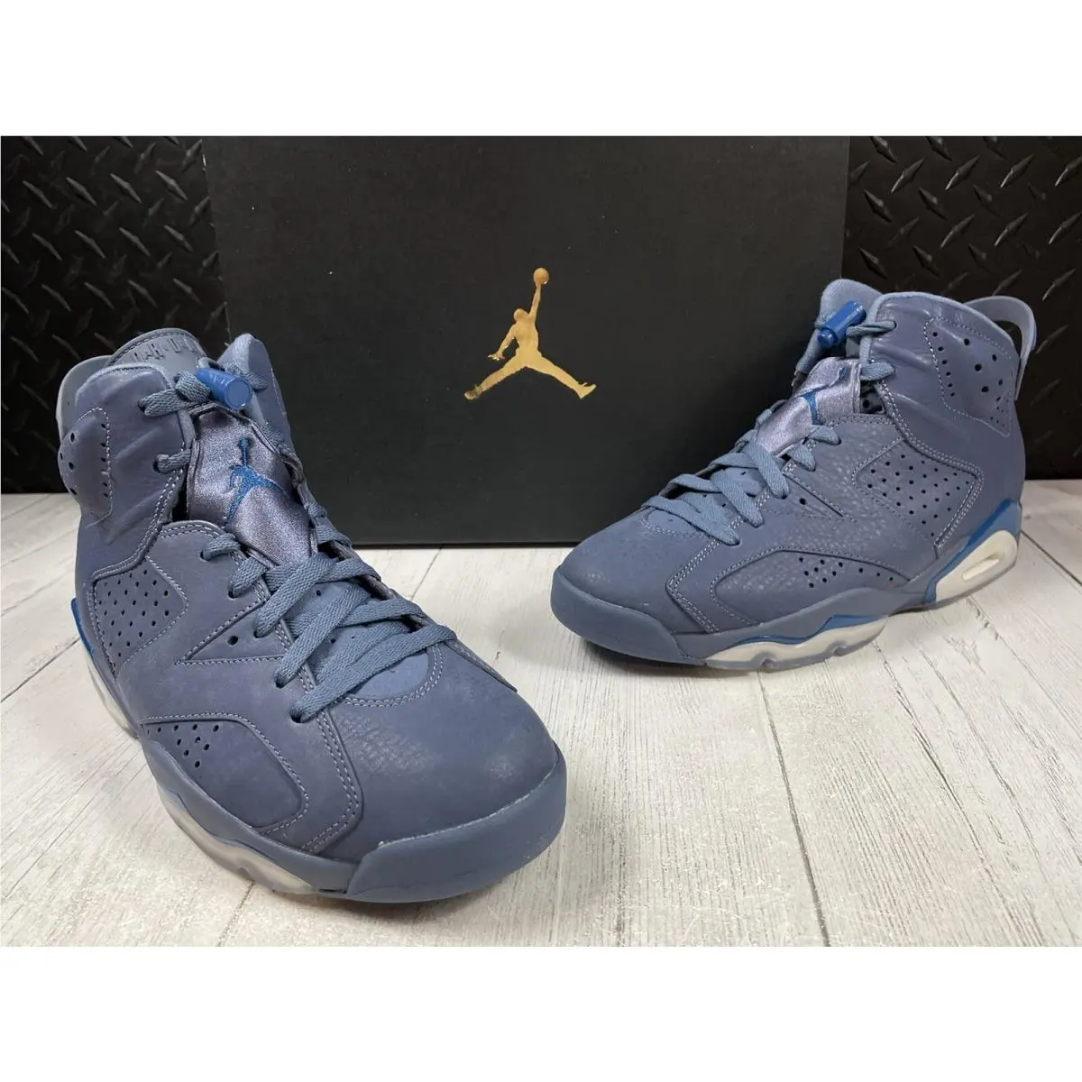 Sz 8.5-Nike Air Jordan 6 VI Retro Diffused Blue. Jimmy Butler 384664-400 B-grade