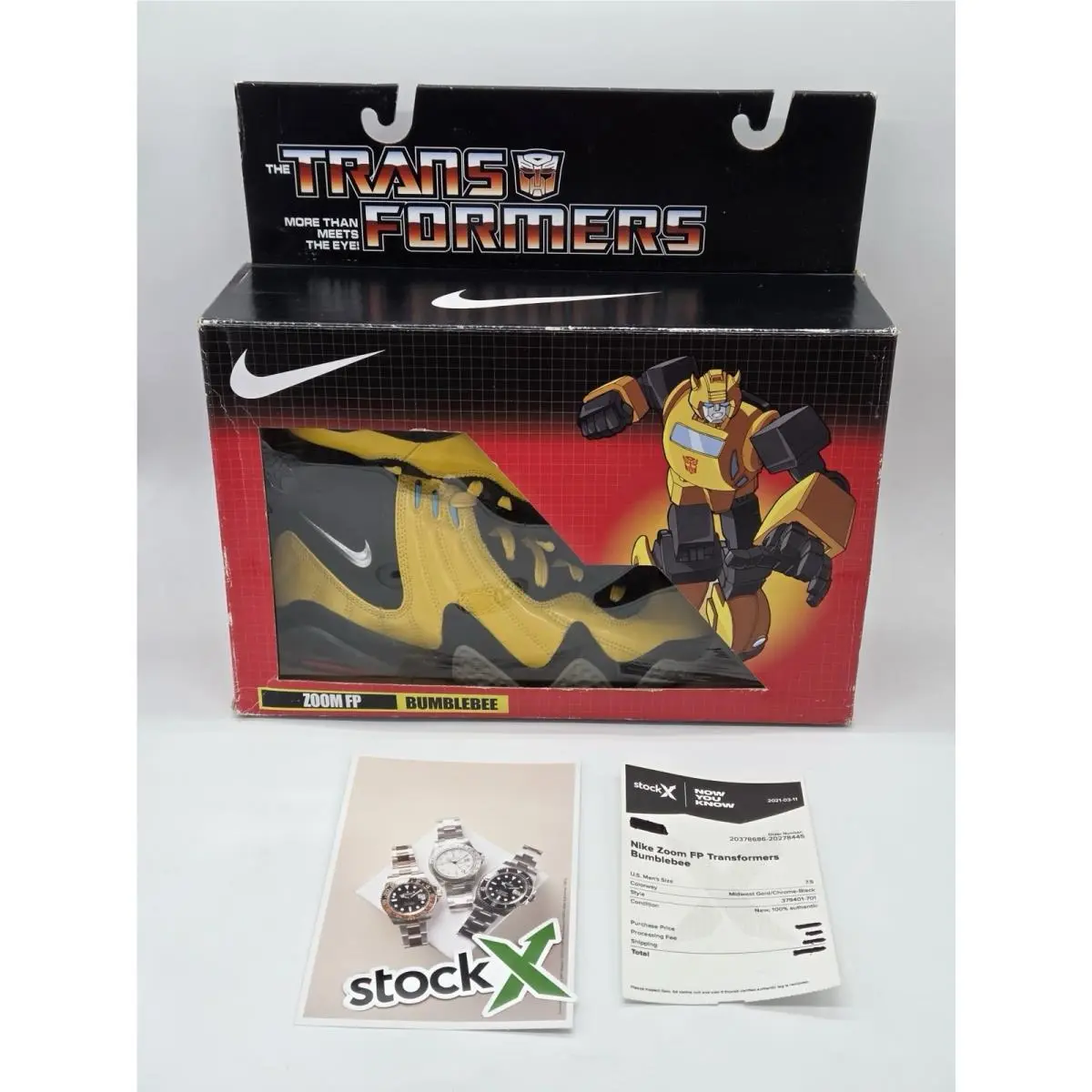 Nike x Transformers Nike Zoom FP Supreme Bumblebee 378401-701 2009 Size 7.5