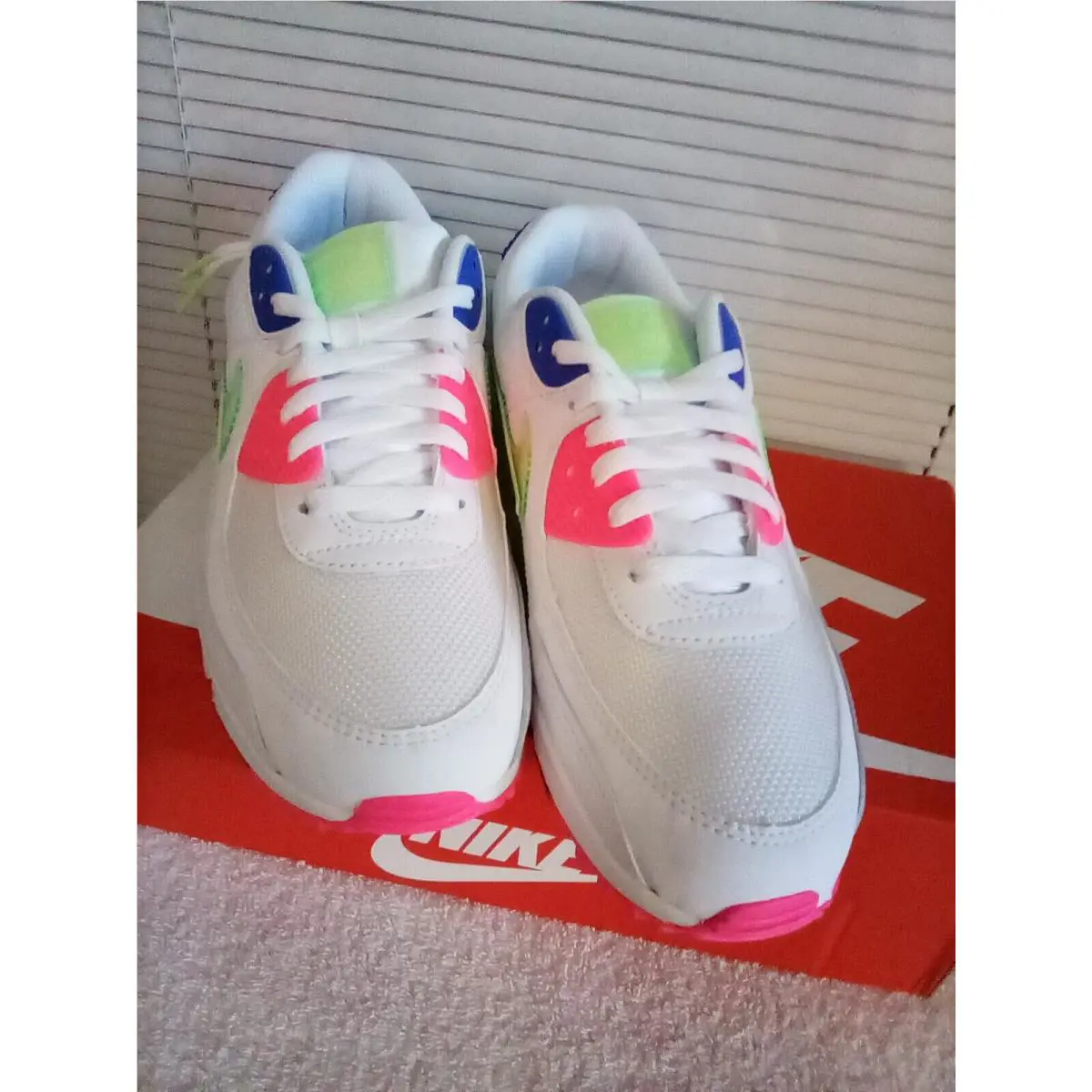 Nike shoes - AIR MAX 90 - AIR MAX - White/Volt Indigo 0