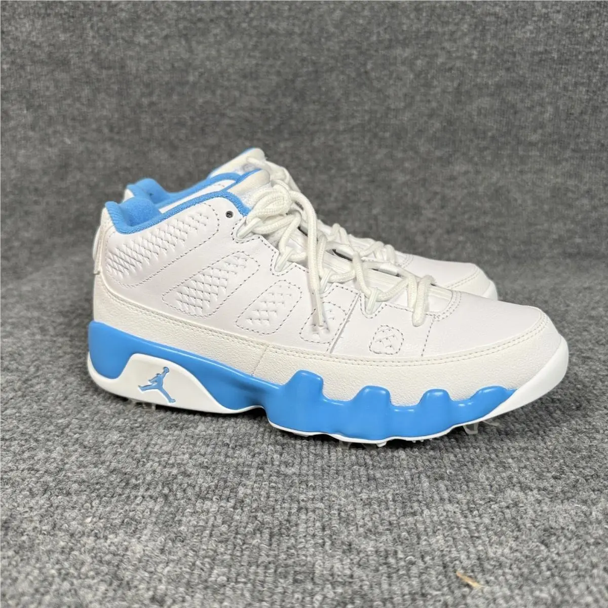 Nike Mens Size 7 Air Jordan 9 G Golf Shoes White University Blue Low Top Lace Up