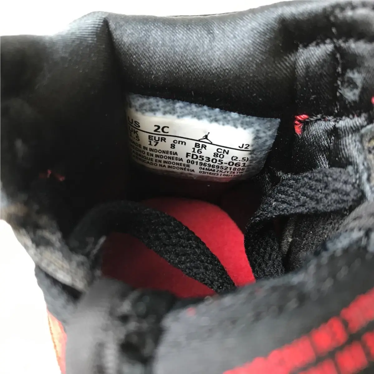 Nike shoes - Air Jordan 1 - Air - FD5305-061 - Black/university red -White 9