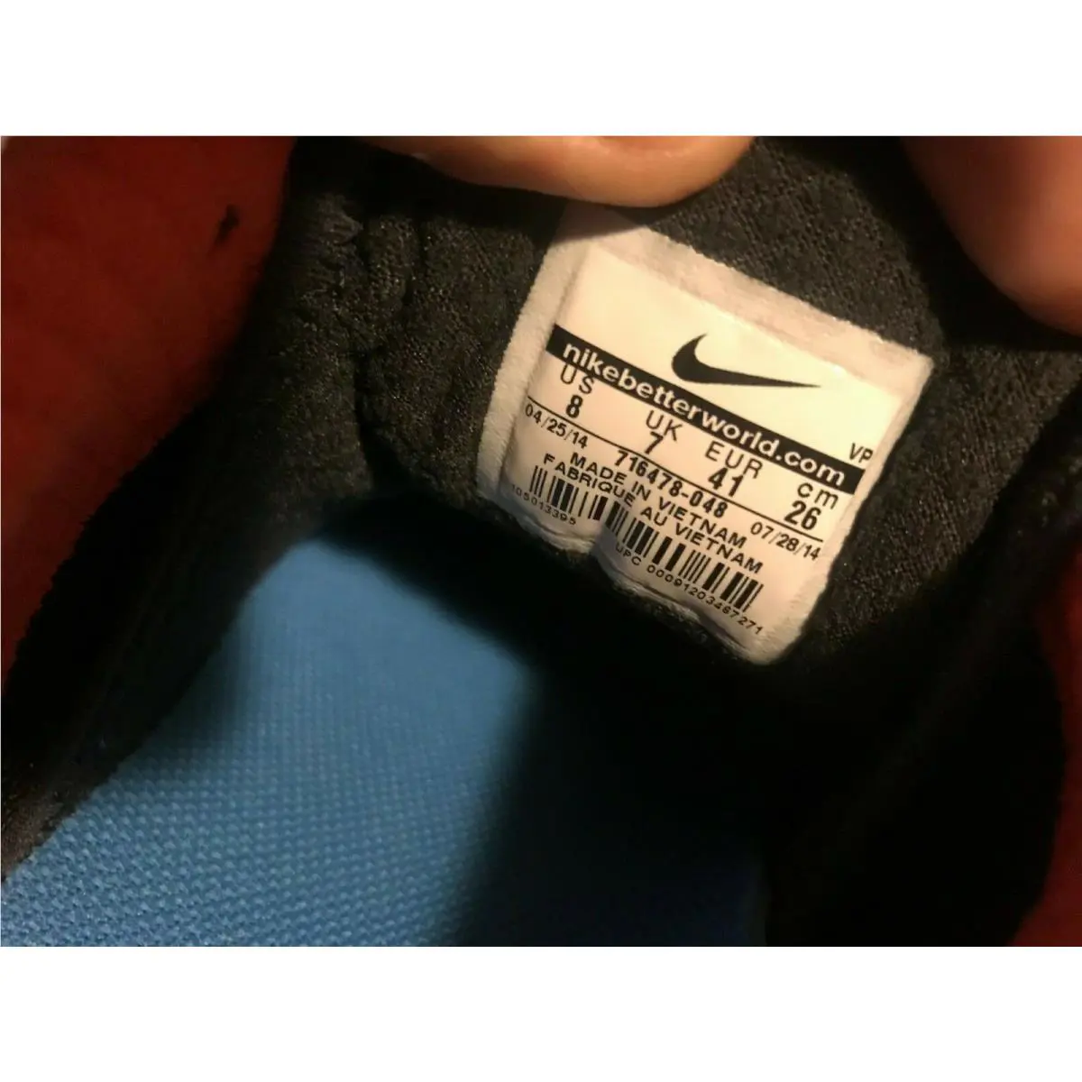 Nike shoes - Air Max Lunar1 - Air Max - 716478-048 - Black Blue Red 10