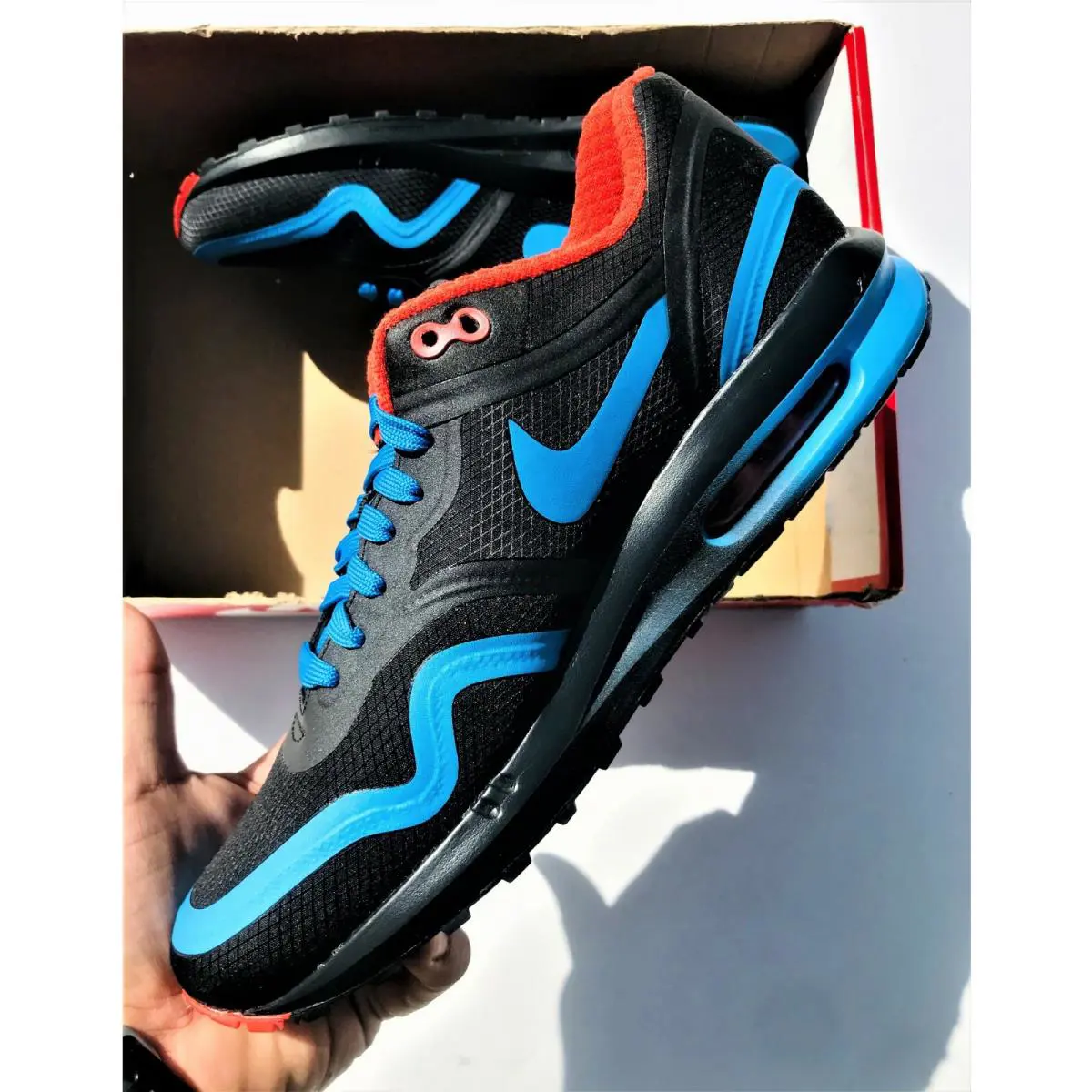 Nike shoes - Air Max Lunar1 - Air Max - 716478-048 - Black Blue Red 2