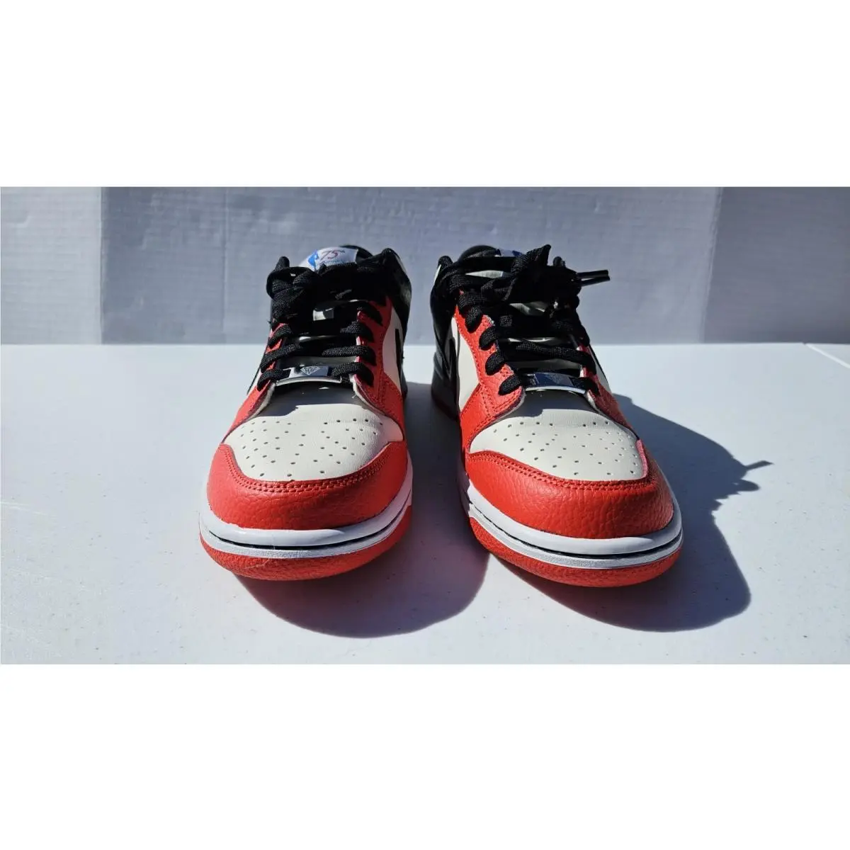 Nike shoes - Nike Dunk Low GS NBA 75th Anniversary - DO6288-100 - Sail, Black, Chile Red 2