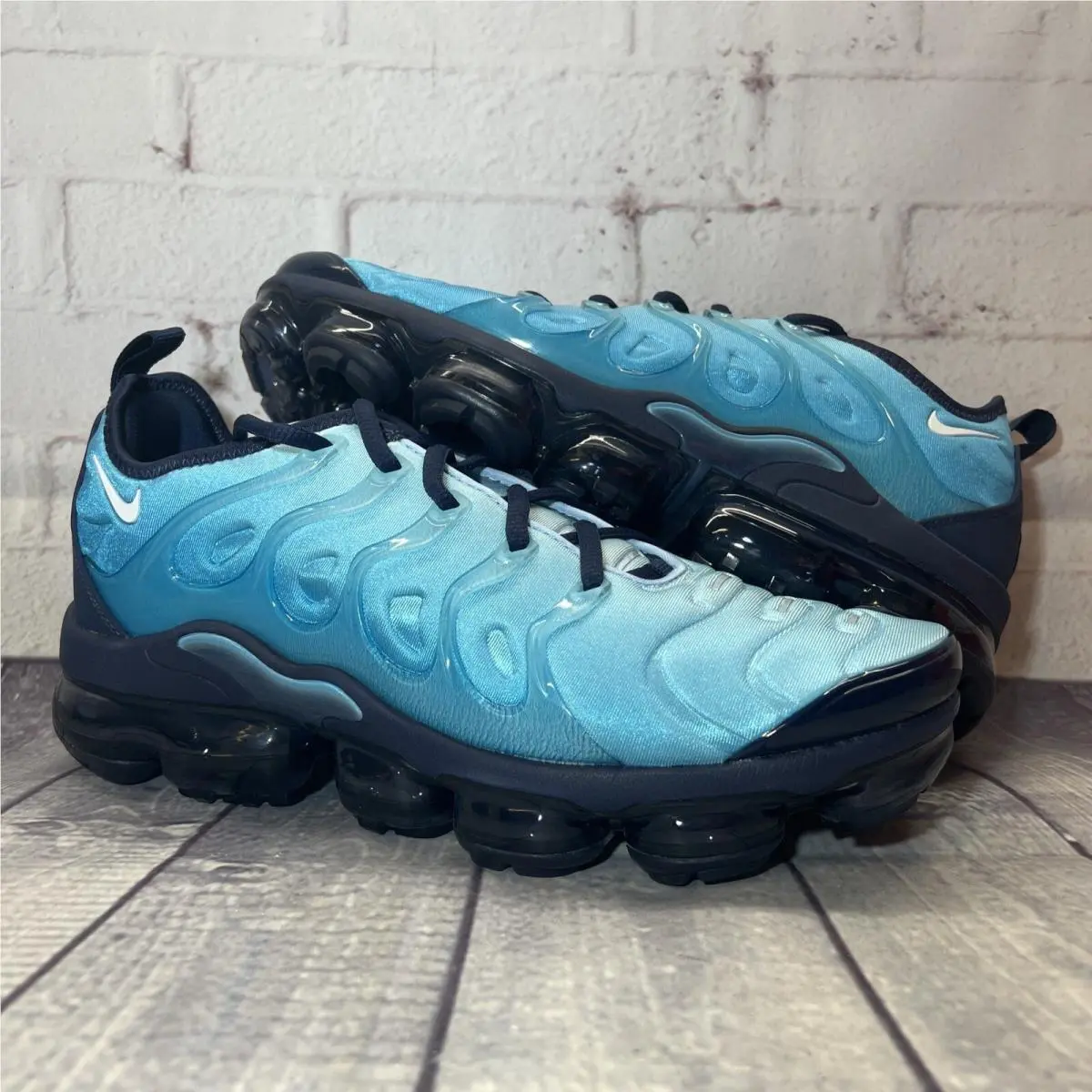 Nike Air Vapormax Plus Current Blue Black Shoes 924453 407 Men’s Size 10