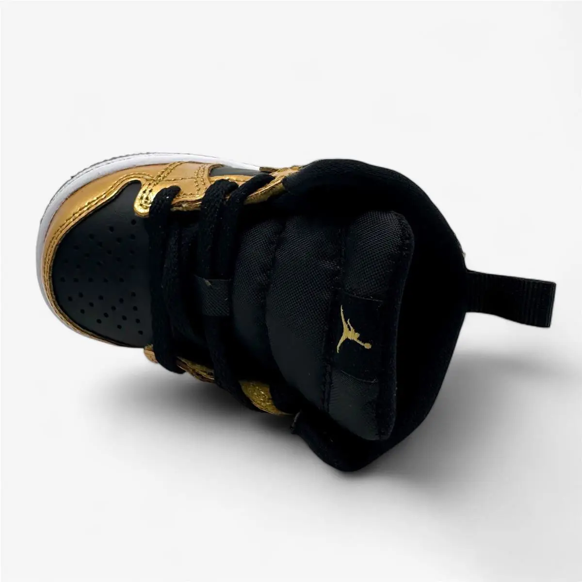 Nike shoes - Air Jordan 1 Mid - Air Mid - DR6969 071 - Black, Manufacturer: Black Metallic Gold White (UPC: 196152224989) 2