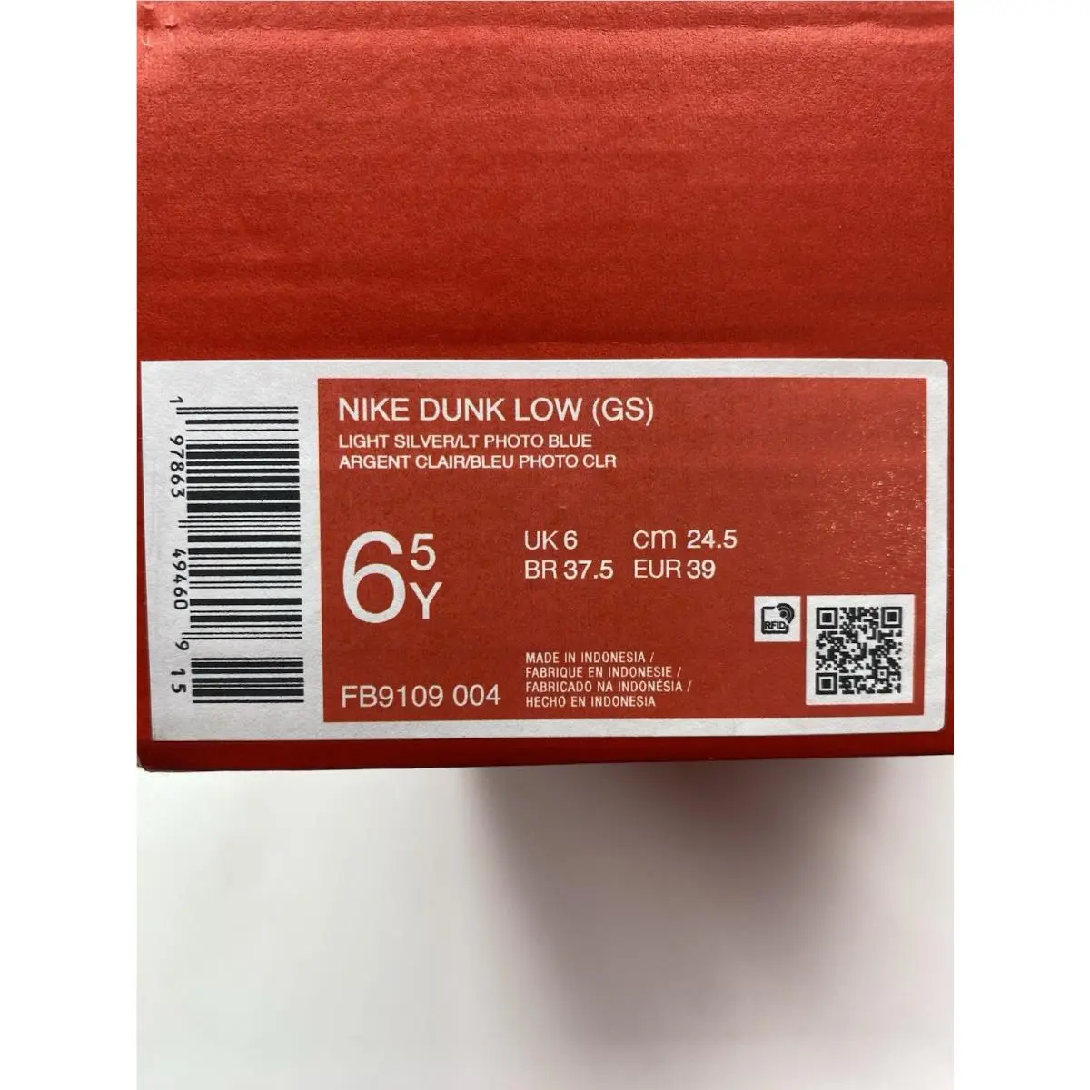 Nike shoes - Nike Dunk Low - Dunk Low - FB9109 004 - Light Silver/LT Photo Blue (UPC: 197863494609) 6