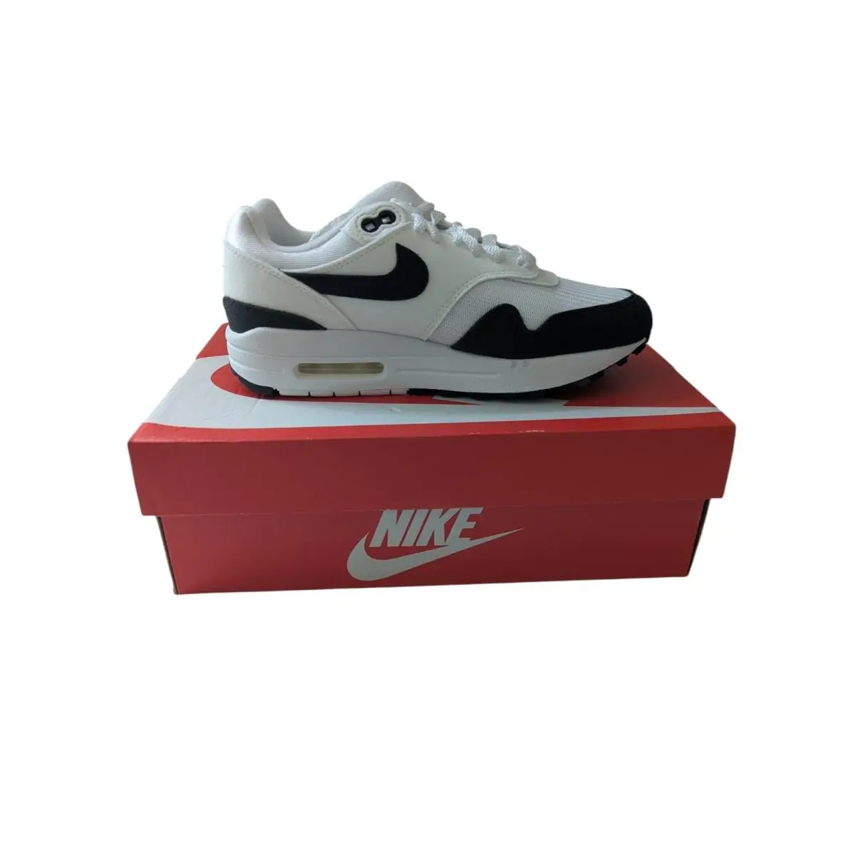 Nike Air Max 1 Women`s Size 5.5 White Black Neutral Grey Sneakers DZ2628-102