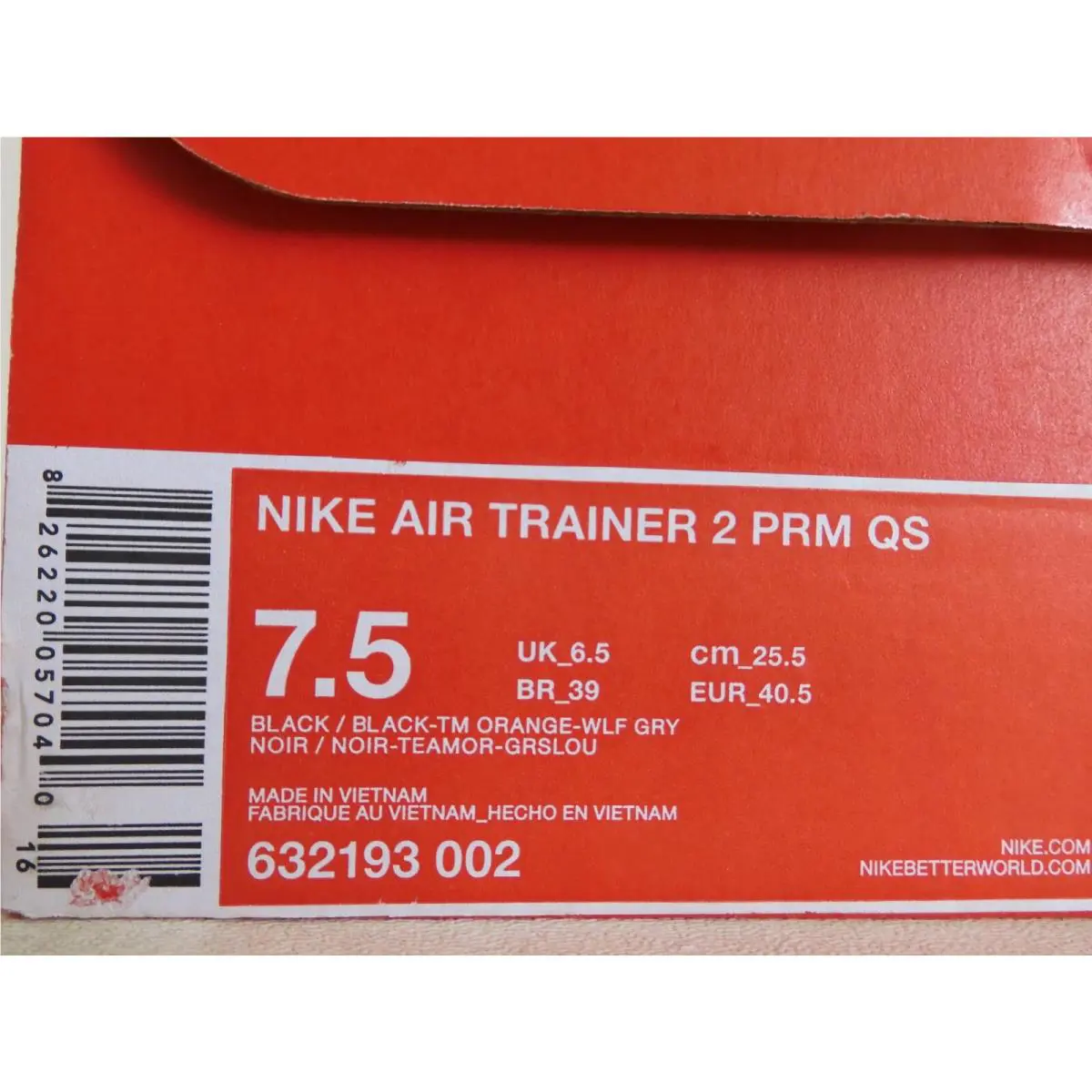 Nike shoes - Nike Air Trainer - Air Trainer - 632193-002 - Black (UPC: 826220057040) 3