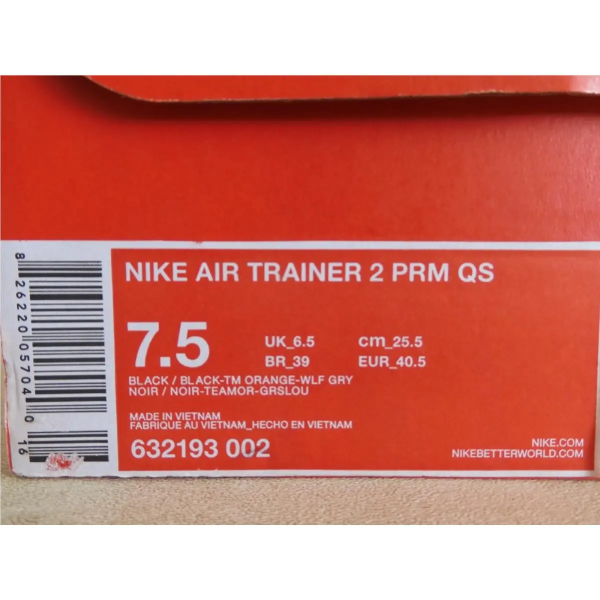 Nike shoes - Nike Air Trainer 2 - Air Trainer - 632193-002 - Black (UPC: 826220057040) 6