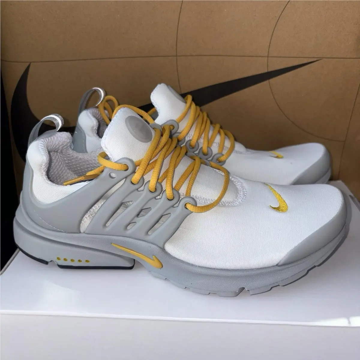 Nike Air Presto By You White Gray Yellow 846440-997 Women`s Size 8