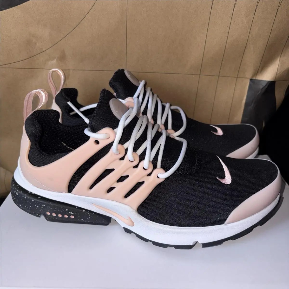 Air Presto By You Black Coral Peach White 846440-997 Women`s Size 7 by Nike
