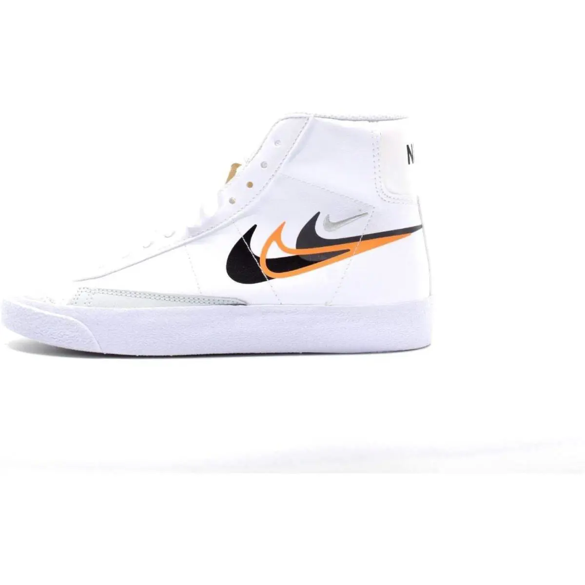 Nike Blazer Mid NN GS Shoes Youth 4.5 White Black Bright Mandarin FN7788-100 - White/Black-Bright