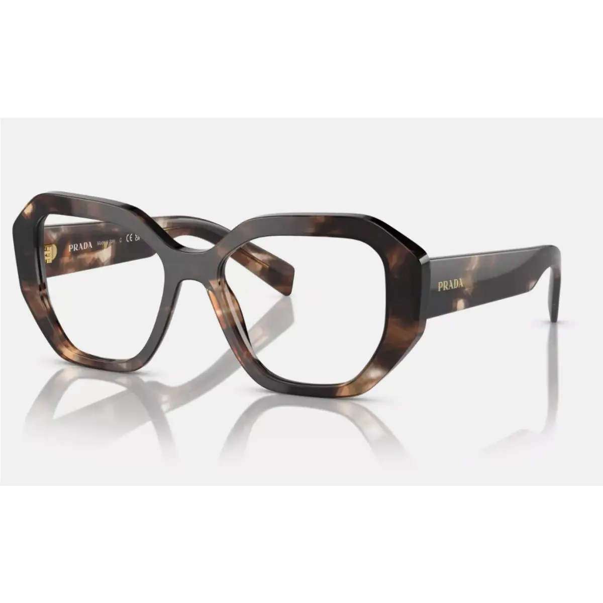 Prada PR A07V 07R1O1 50 Caramel Havana Eyeglasses Optical Frame