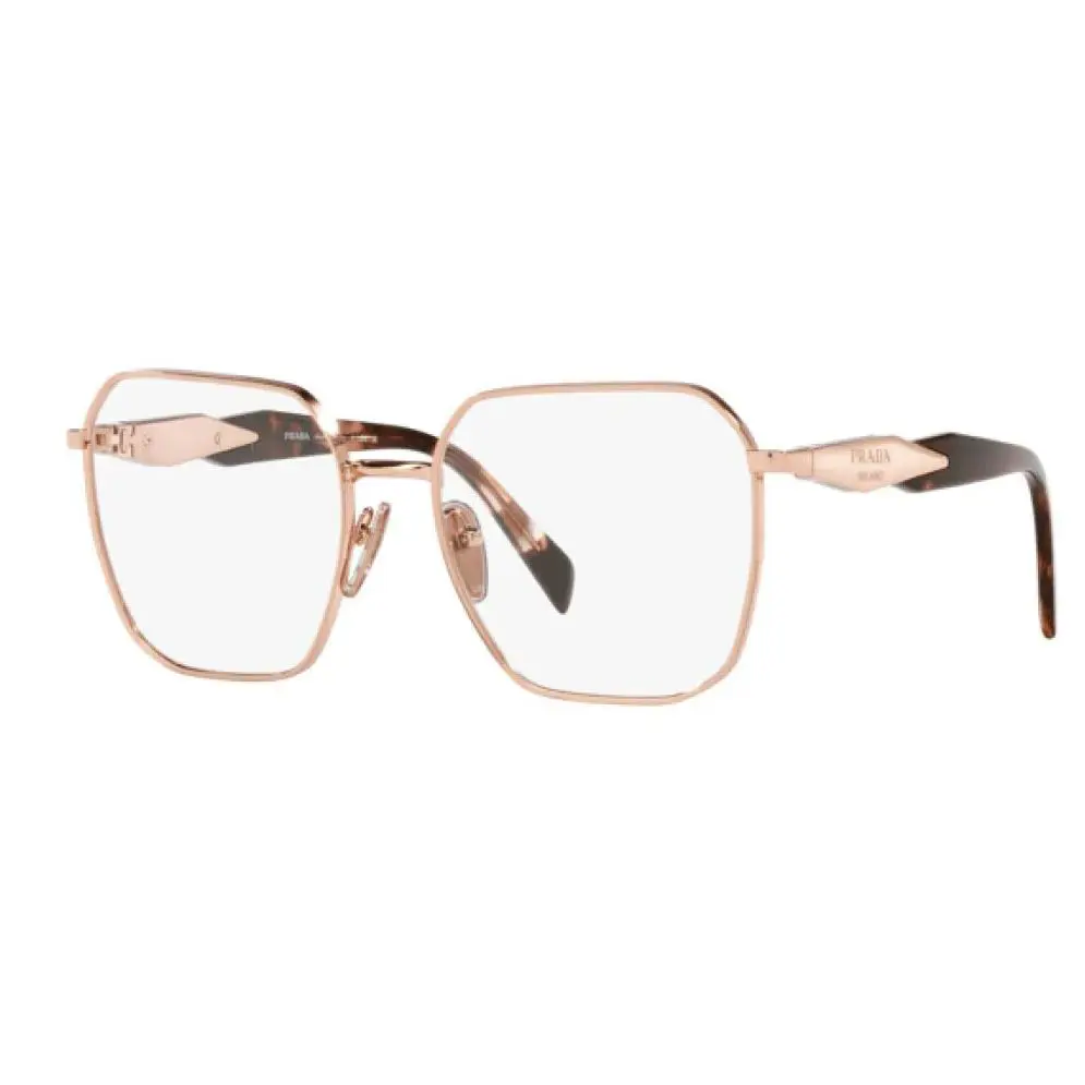 Prada PR 56ZV SVF-1O1 Gold Woman`s Demo Lens 53 mm Eyeglasses