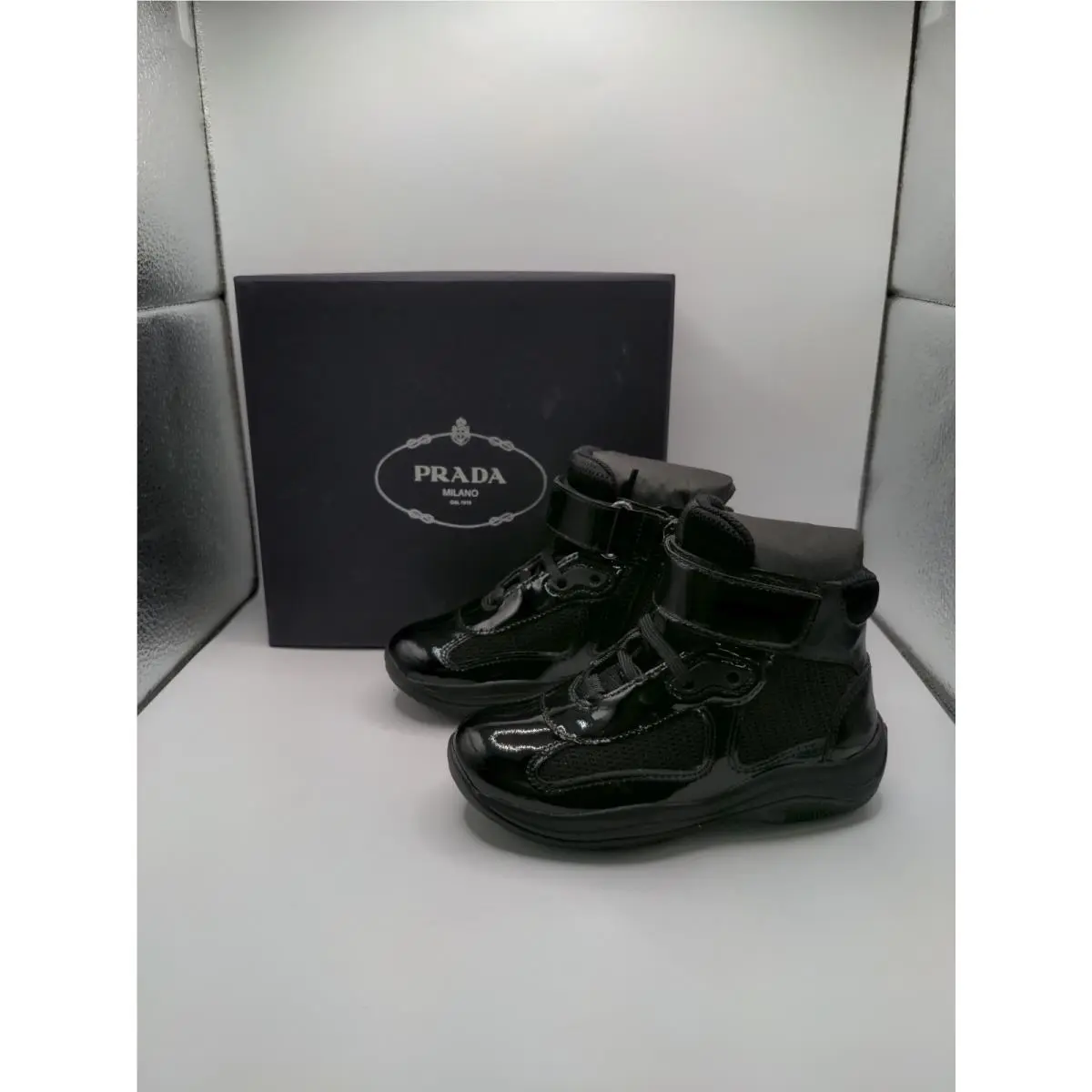Prada Calzature Baby Shoes In Black 0T0630 Sz 24 US 7.5