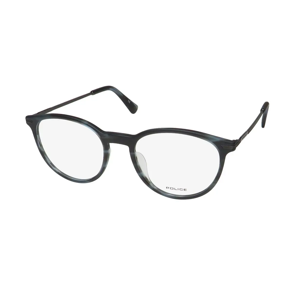 VPL474N Highway 5 Eyeglass Frame/glasses Oval Shaped Lenses Hot Striped Blue by Police